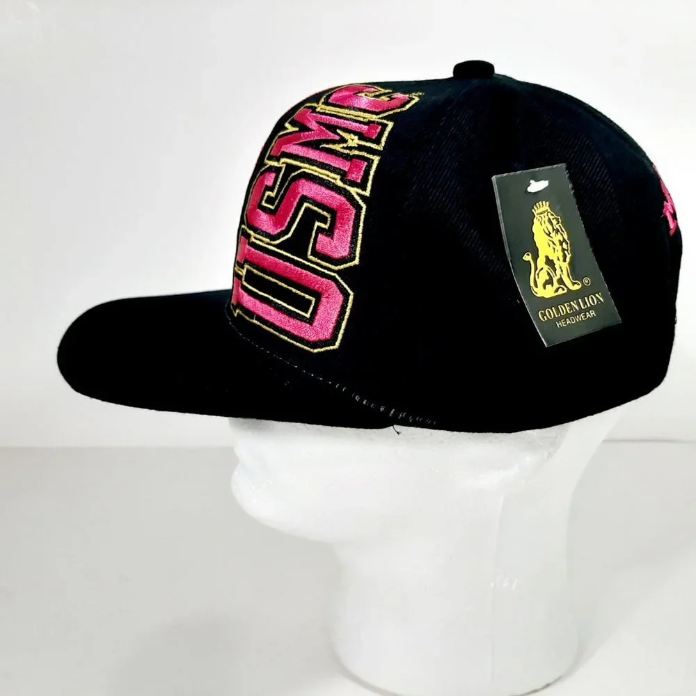 United States Marine Corps Flat Bill Ball Cap Pink